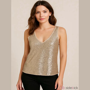 GAP Metallic Oversized Tank Blouse Extra Small